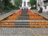 Mademoiselle Maurice art installation in front of the Saint Maurice Cathedral of Angers in Angers, France