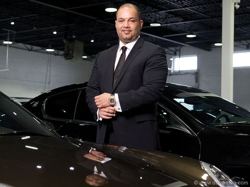 Shaun Jalili stands amongst his dealership’s collection of rare and luxurious vehicles. As president of Platinum Cars, he holds an innate understanding of top-notch service and luxury automotives