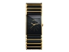 An invariable element of MacPhee’s wardrobe is Rado’s Integral two-tone watch with its sapphire crystal elegance and  high-tech psyche.