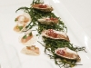 Oysters with chocolate, and tuna crudo