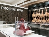 A peek at the in-house prosciutteria, Pingue Prosciutto Bar, which serves up local charcuterie