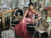 LIKE THE ROARING 20S A striking juxtaposition between unconventional beading and misplaced chandeliers Dress ZIAD NAKAD HAUTE COUTURE Earrings WEMPE Shoes STEVE MADDEN | Photo By Oliver Rauh