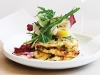 Warm mozzarella Salad with radicchio and rocket