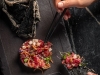 Every table at Cote Miami has a smokeless, state-of-the-art tabletop grill that allows for guests to indulge in Cote’s signature menu, which includes 45-day, USDA prime dry-aged beef, and nutrient- and probiotic-rich side dishes | Photo by Gary He