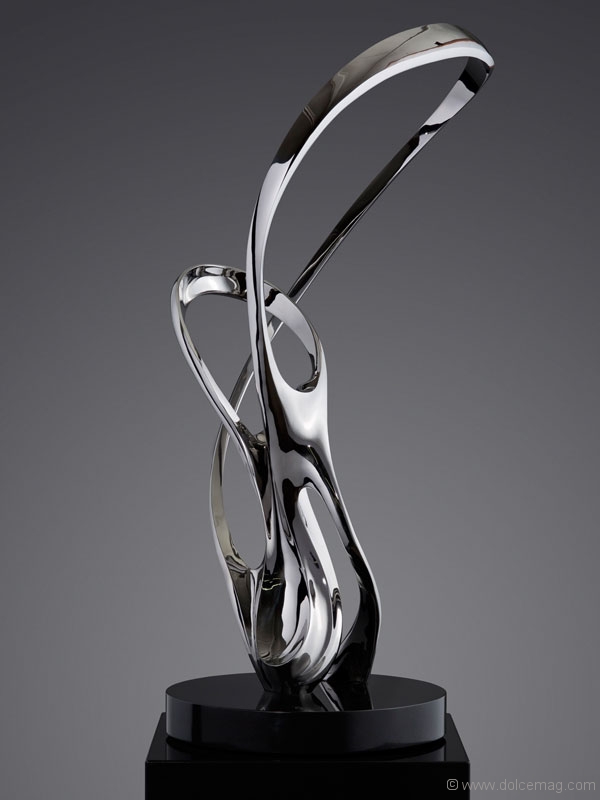 Sculpture – Exalted Giving, 52 x 29 x 25, Stainless Steel