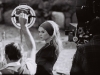 A behind-the-scene photo of Brigitte Bardot on the set of Il Disprezzo, snapped by Marcello Geppetti. This man was one of the principle influences for Fellini’s character Paparazzo in  La Dolce Vita. Photo By Marcello Geppetti