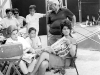 Screen legend Sophia Loren and a young Christian De Sica in 1961 as they break during the filming of La Riffa – one of four episodes in the film Boccaccio ‘70. Photo By Marcello Geppetti