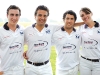 Fernando Massalin Jr., Eduardo L. Bérèterbide, Alfredo Boden and Rebecca Castaneda team up for an intense polo match.