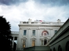 Storm clouds hang over the White House in Washington, DC, June 9, 2009.