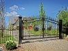 Artistic iron gates encase the charm and exquisiteness of The Castle on the Lake.