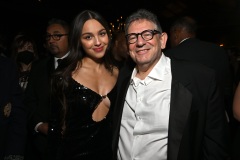 LOS ANGELES, CALIFORNIA - FEBRUARY 05: (L-R) Olivia Rodrigo and Sir Lucian Grainge attend Universal Music Group’s 2023 After Party to celebrate the 65th Grammy Awards, Presented by Coke Studio and Merz Aesthetics’ Xperience+ at Milk Studios Los Angeles on February 05, 2023 in Los Angeles, California. (Photo by Lester Cohen/Getty Images for Universal Music Group for Brands)
