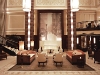 a warm and inspiring two storey lobby
