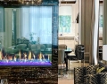 Studio 93 used a 5-foot-wide fireplace instead of the traditional 3-foot version to increase the openness between the living and dining rooms, with Calacatta and Nero Marquina marble on the main floor | Photo Courtesy Of Studio 93