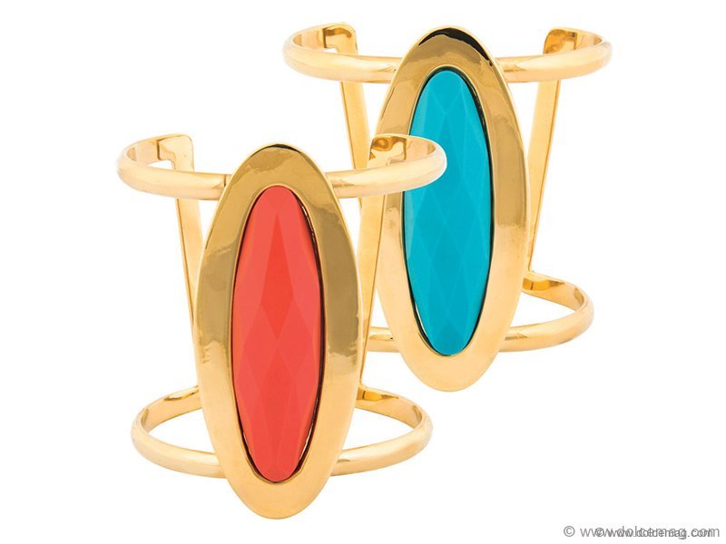 Perfect for a monochromatic swimsuit, these colourful cuffs add a much-needed punch of colour. www.vivre.com