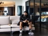 After living in Colombia for almost 10 years, Nicky Jam settled in Miami in 2016 | Black shorts and jacket: Bottega Veneta Beanie: Urban Outfitters Shoes: Nike | Photography By Jesse Milns