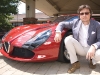 Andrea Zagato crouches before the TZ3 Stradale at the Alfa Canadese event.