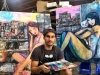 1. Simone Legno creates acrylic-on-canvas works, featuring modern versions of women found on classic Japanese woodblock prints | Photos courtesy of IED - Istituto Europeo di Design