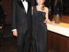 The William Vintage Dinner hosted by William Banks-Blaney and Gillian Anderson in association with Adler Joailliers. The actress-turned-fashionista wears earrings in white gold with Colombian emeralds and diamonds by Adler, and a 1970s black silk Halston dress from William Vintage PHOTO BY DAVE M. BENETT