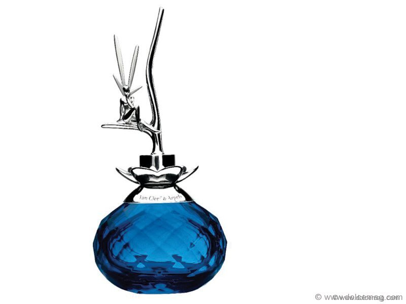 VAN CLEEF & ARPELS: FÉERIE Bringing together sophisticated jewelry and luxurious scents, this fragrance is truly a treasure to keep forever with its mythical fairy accent and precious astral blue stone encasement. www.vancleef-arpels.com $195