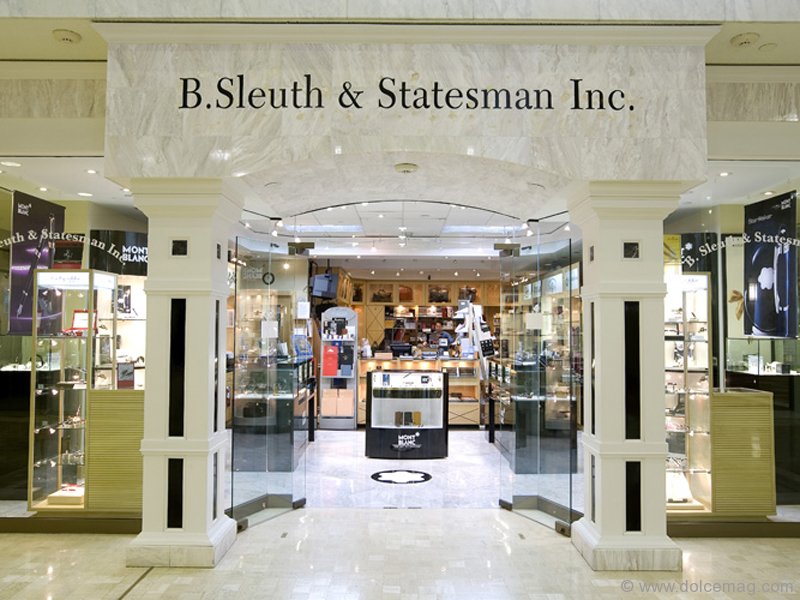 B. Sleuth & Statesman Primp up your professional appeal with cufflinks, tie bars and exclusive writing instruments. Selling men’s professional accessories, the one-stop shop carries Montblanc, Franklin Covey, Filofax and Letts of London. www.sleuthandstatesman.com