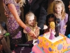 Sonny and Rachel solidify their commitment by taking a slice out of their colourful cake.