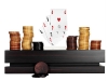 Vivre’s poker set, complete with playing cards, chips and a chic wooden case.