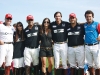 Justin Fogarty, left, with his team at a polo match in Madrid.