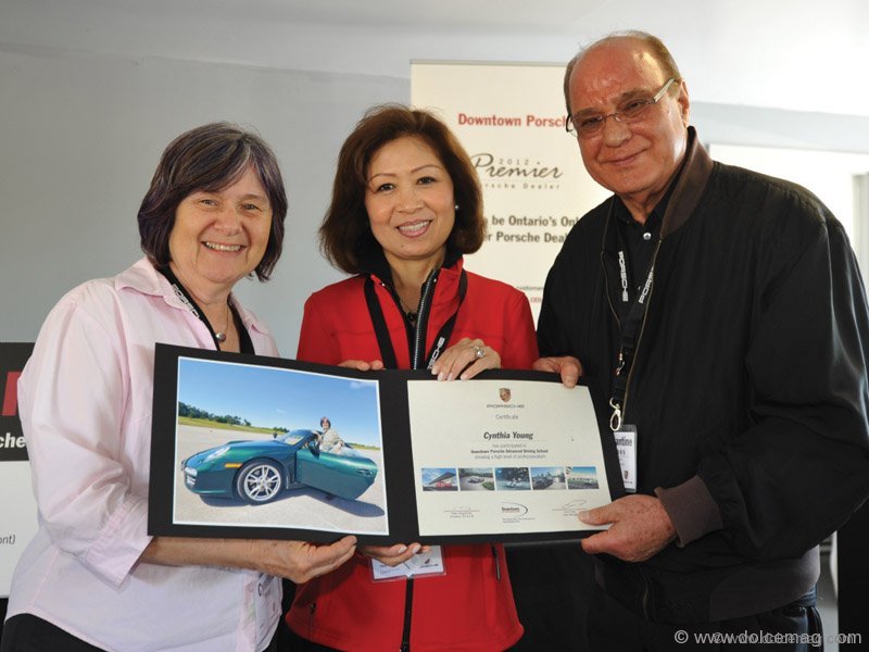 Principal, president and CEO of DFC Auto Group, Helen Ching-Kircher, poses with one of the event’s participants (left) and DFC Auto Group’s senior vice-president of operations, Constantine Siomos.