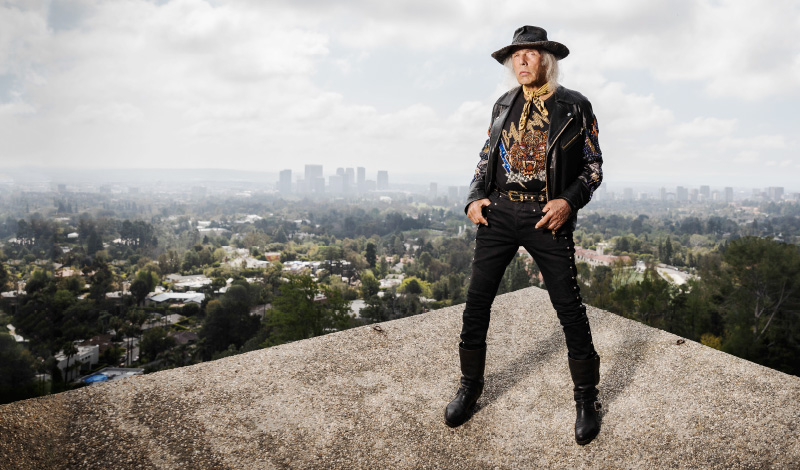 NBA Superfan James F. Goldstein display his jacket outside the