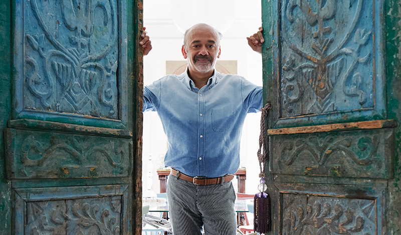 Iconic shoe designer Christian Louboutin is father to two-year-old